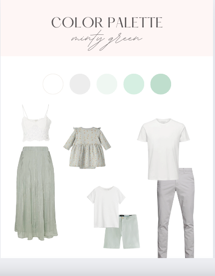 Family outfit ideas in minty greens for light and airy photography - Austin Family Photographer.